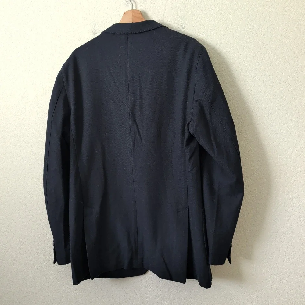 Todd Snyder Navy Blue Cotton Unstructured Sport Coat Blazer 46L Made in Italy
